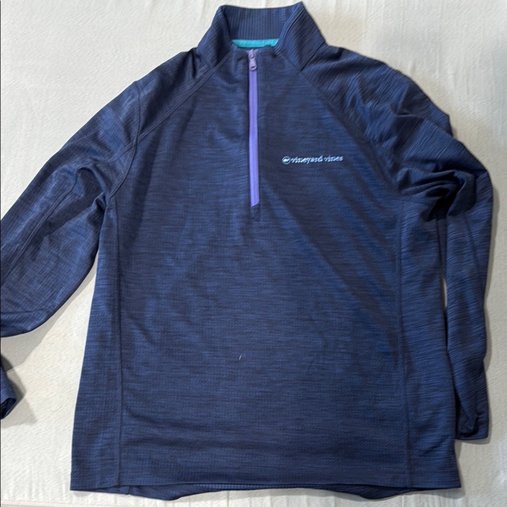Vineyard Vines Navy Quarter-Zip Pullover